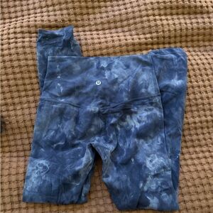 lululemon blue tie dye align 25” inseam